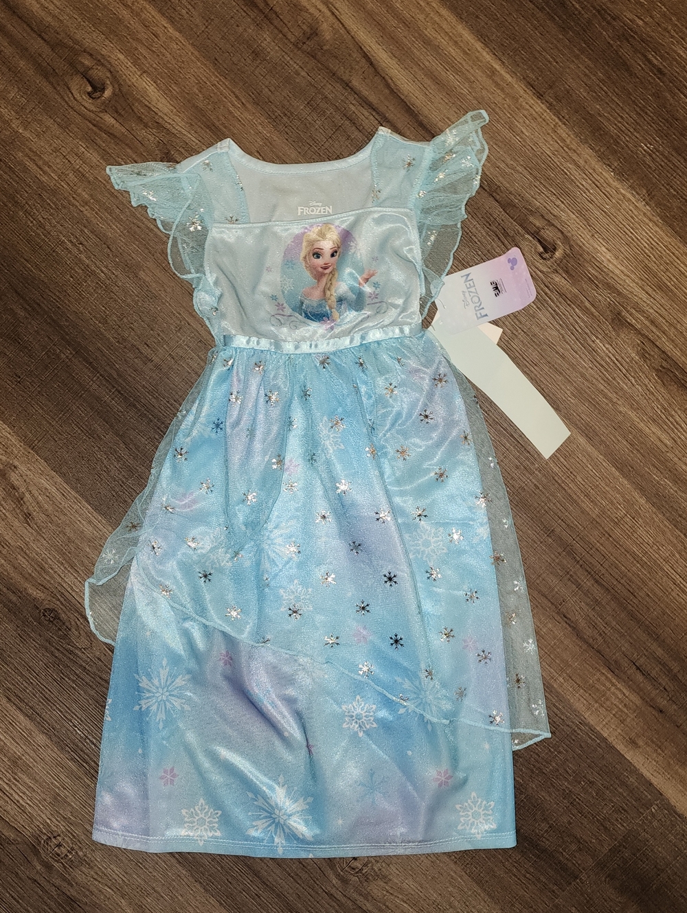 NWT Disney Elsa Sparkle Light Blue Frozen Nightgown 3T